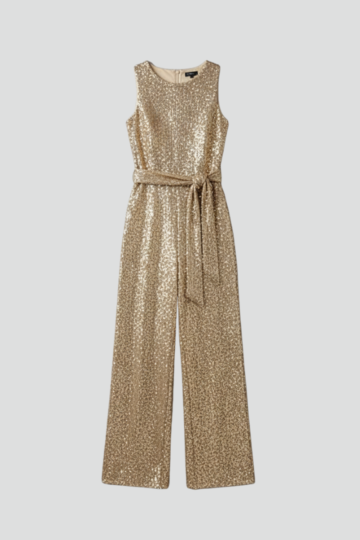 Orla | Women's Jumpsuit | Sequin Surface Straight Legs