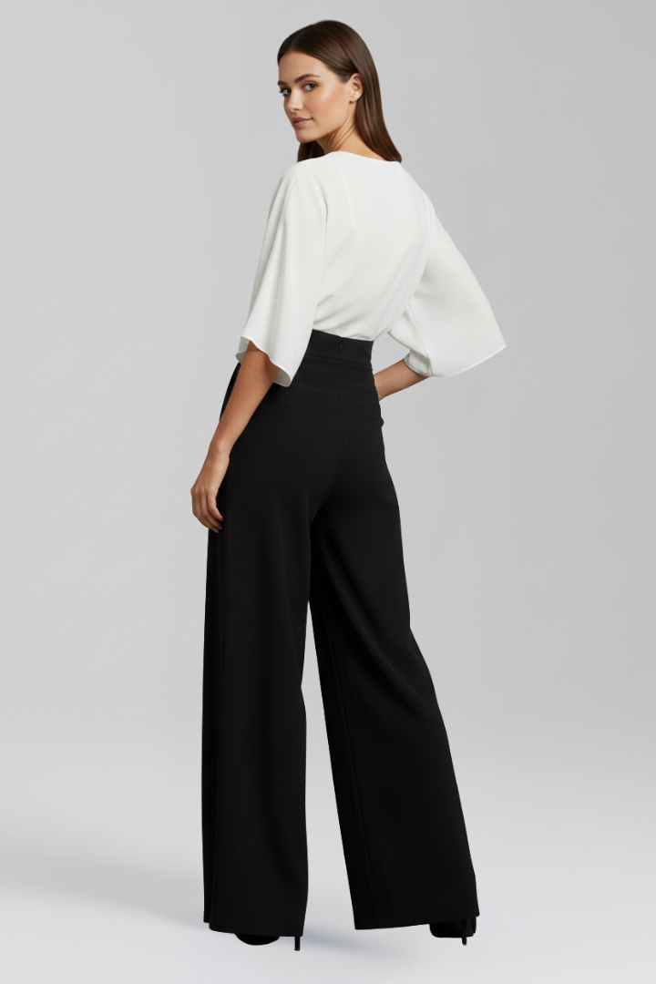 Sasha | Women's Jumpsuit | V-Neck Wide Legs