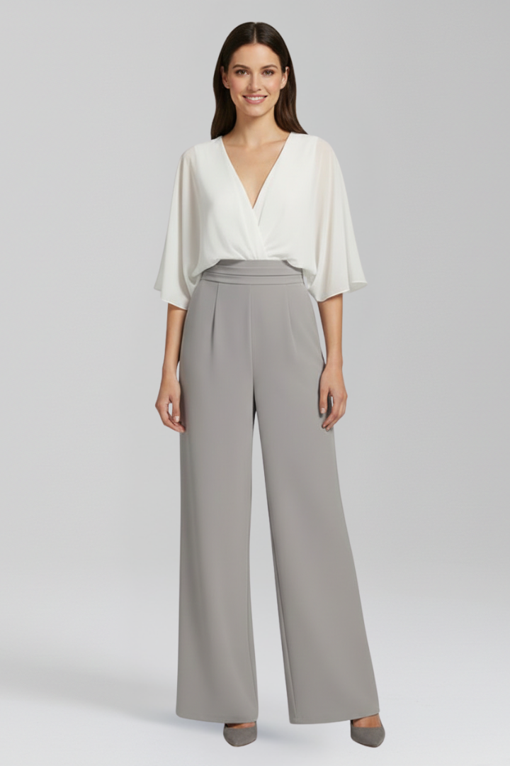 Sasha | Women's Jumpsuit | V-Neck Wide Legs