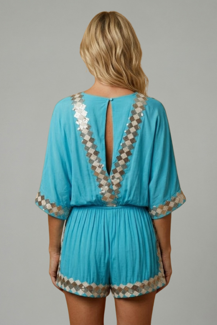 Tamsin | Women's Jumpsuit | V-Neck Wide Legs Relaxed
