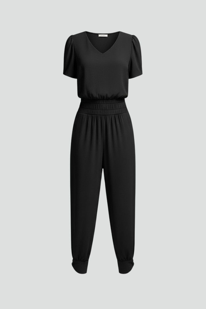 Ursa | Women's Jumpsuit | V-Neckline Elastic Waist