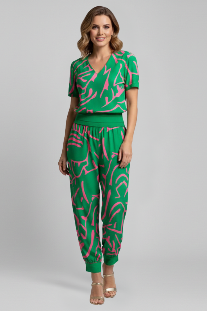 Ursa | Women's Jumpsuit | V-Neckline Elastic Waist