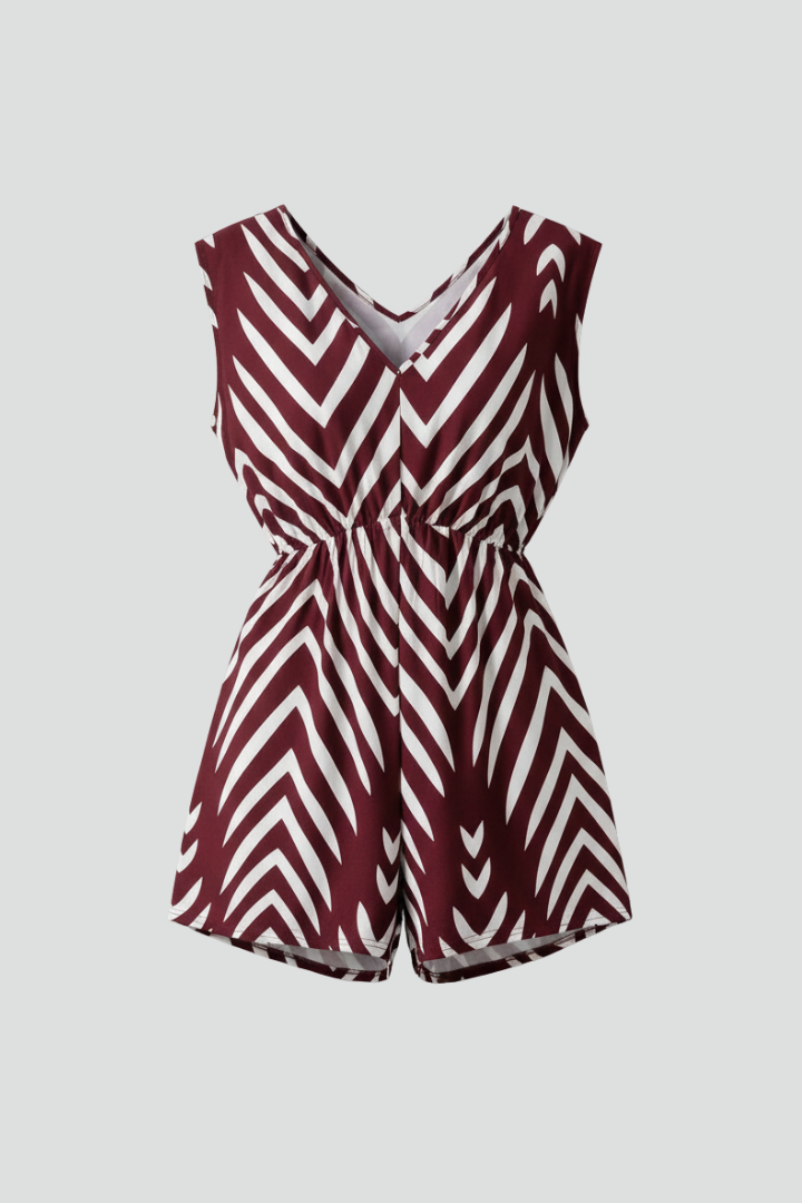 Ximena | Women's Jumpsuit | V-Neckline Printed Surface