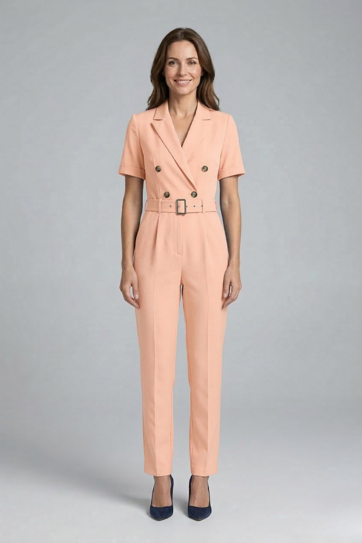 Waverly | Women's Jumpsuit | V-Neckline Tied Waist Belt