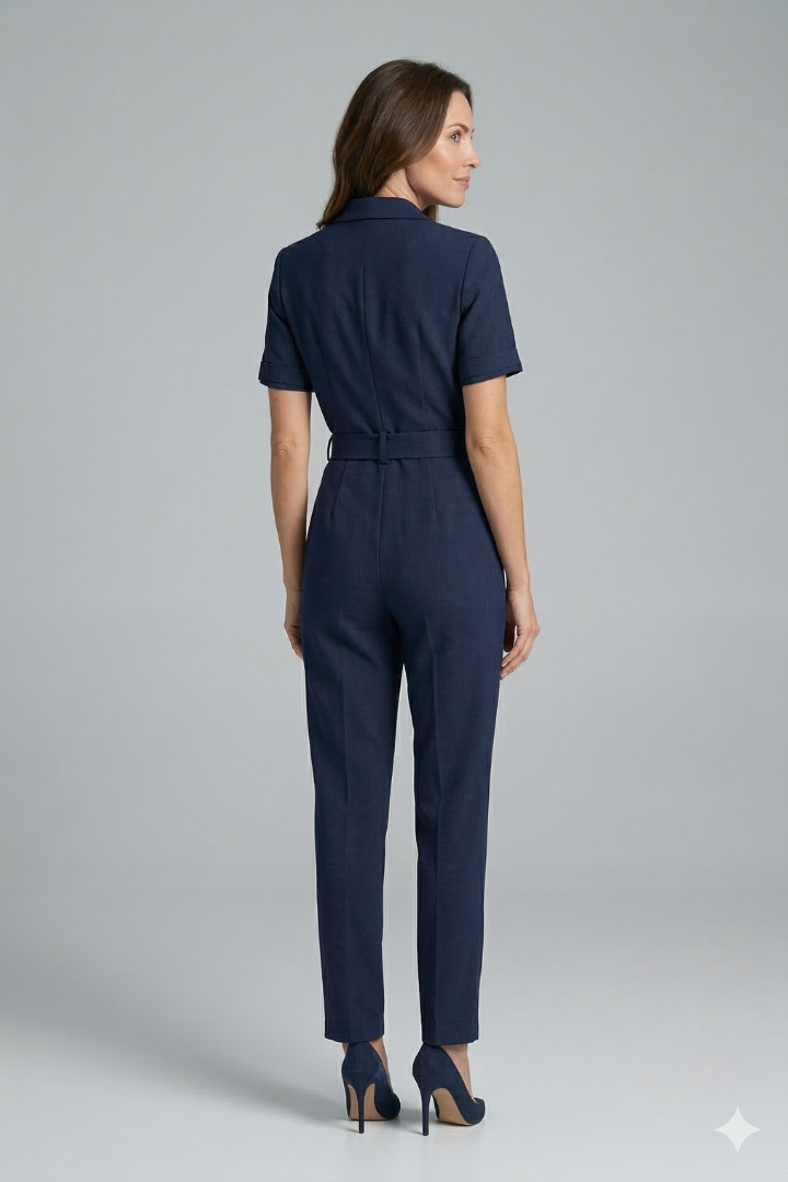 Waverly | Women's Jumpsuit | V-Neckline Tied Waist Belt