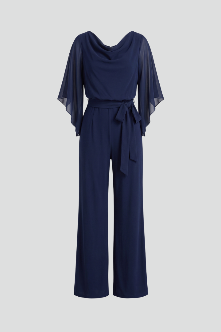 Viveca | Women's Jumpsuit | V-Neckline Waist Tie
