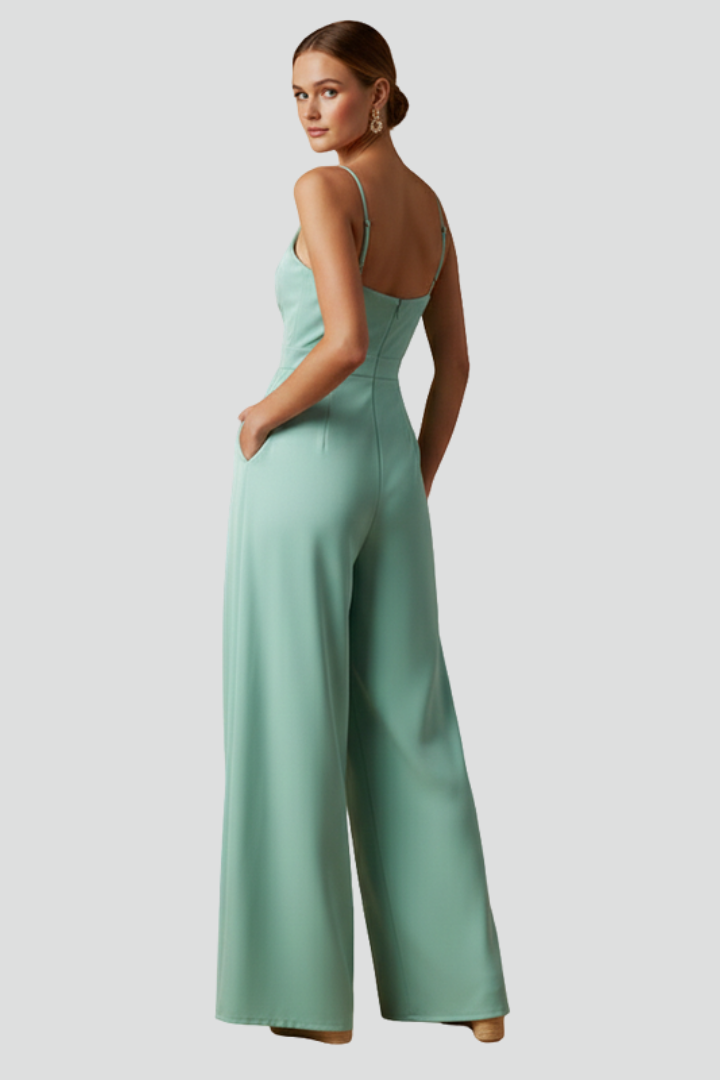 Zuri | Women's Jumpsuit | V-Neckline Wide Legs