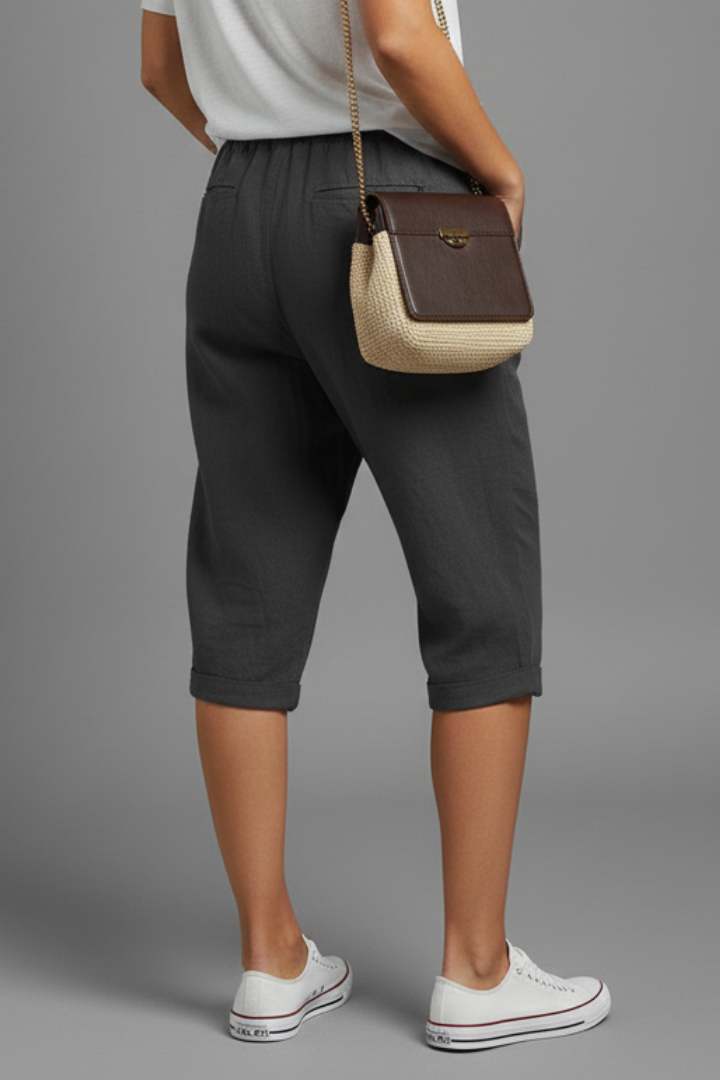 Oda | Women's Trousers | Knee-Length High-Waisted Straight Legs
