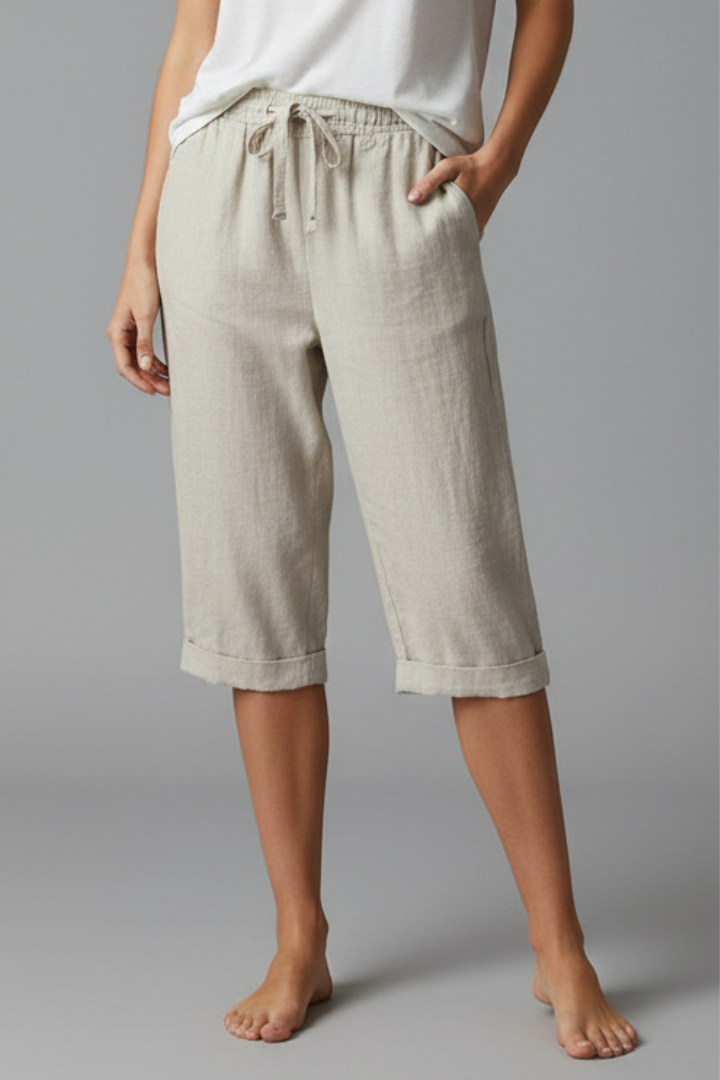 Oda | Women's Trousers | Knee-Length High-Waisted Straight Legs