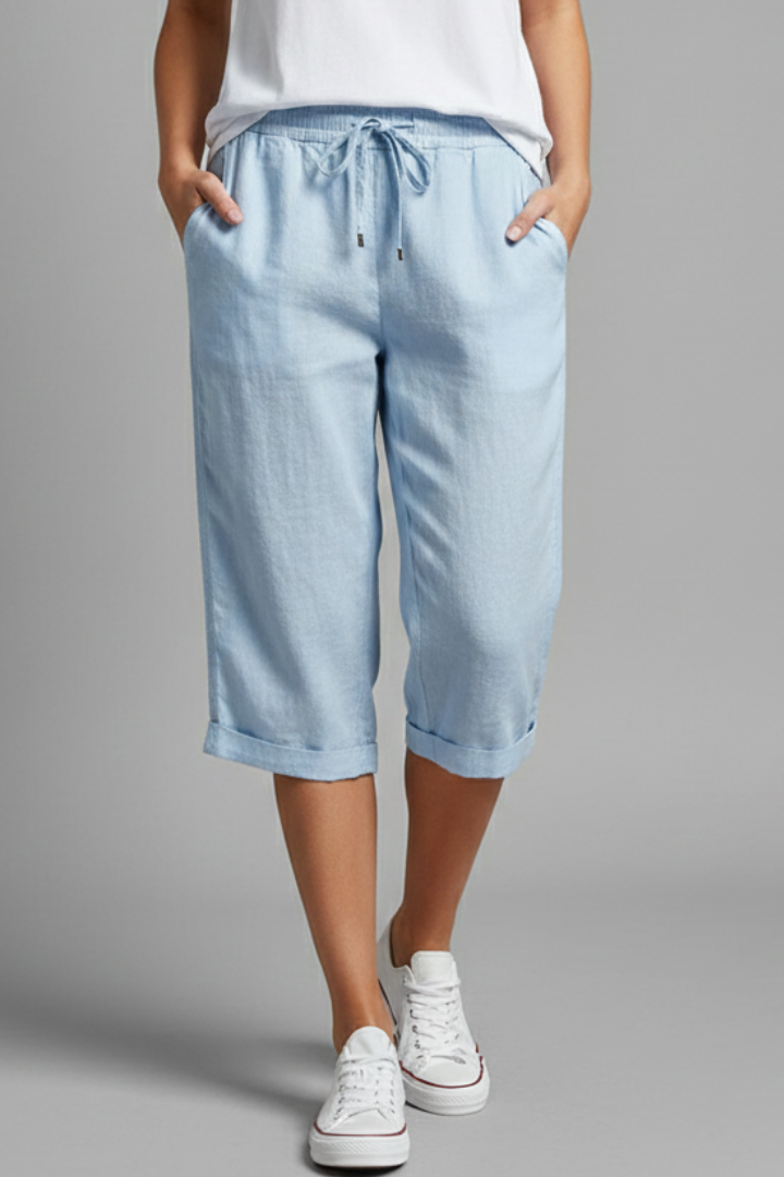 Oda | Women's Trousers | Knee-Length High-Waisted Straight Legs