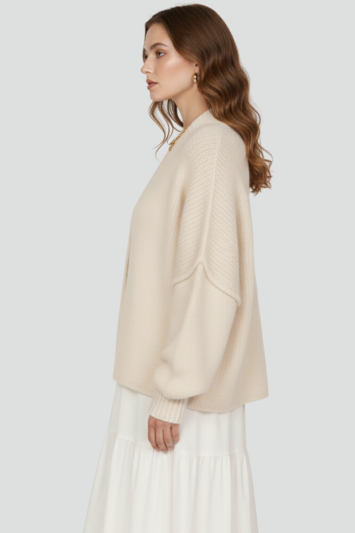 Dinah | Women's Cardigan | Button-Front Dropped Shoulders Knit