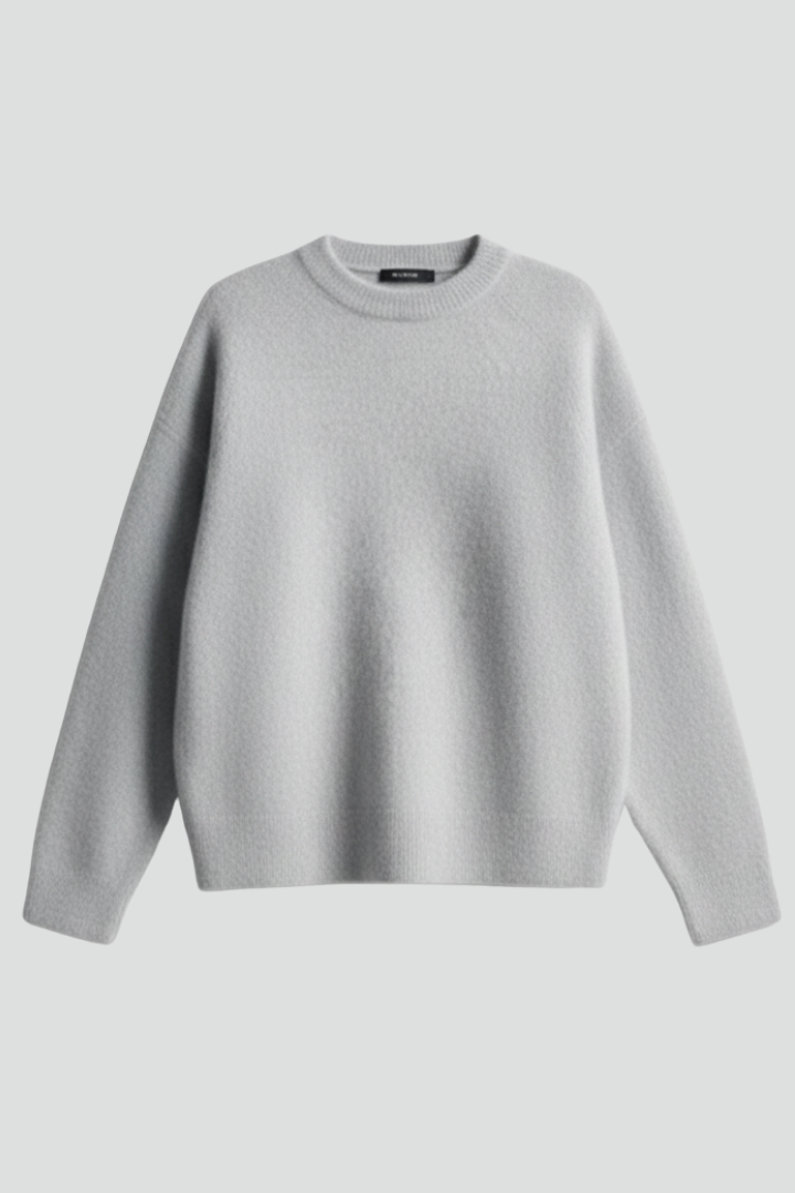 Xandra | Women's Sweater | Round Neckline Dropped Shoulders Knitted
