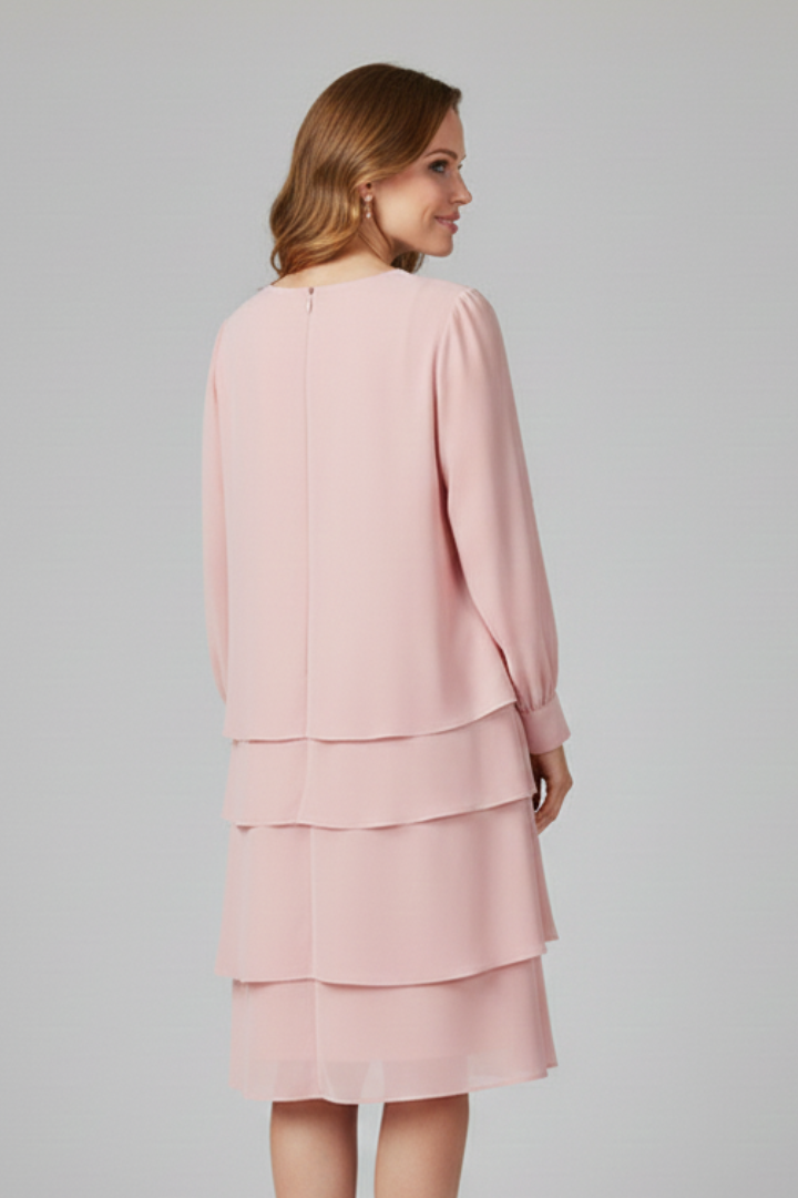 Herrad | Women's Layered Dress | Long Sleeves Tiered Skirt