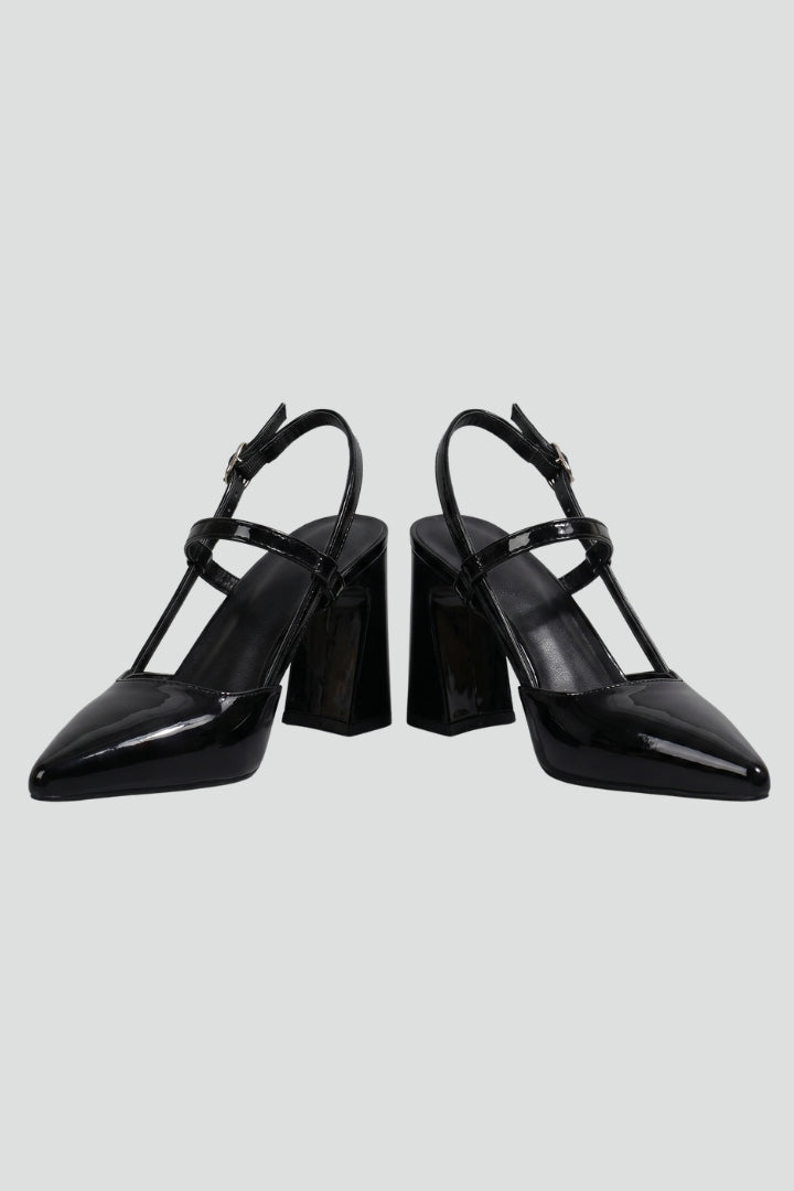 Machteld | Women's Leather Sandals | Buckle Closure Pointed Toe