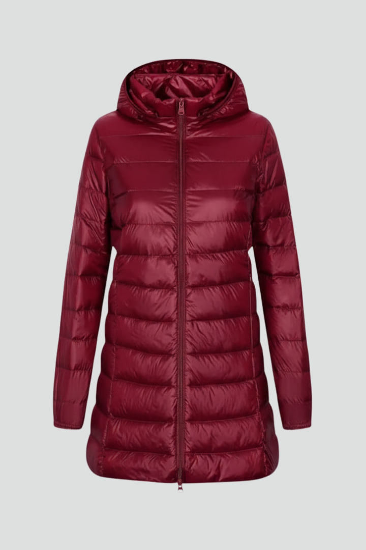 Porcia | Women's Long Puffer Jacket with Hood