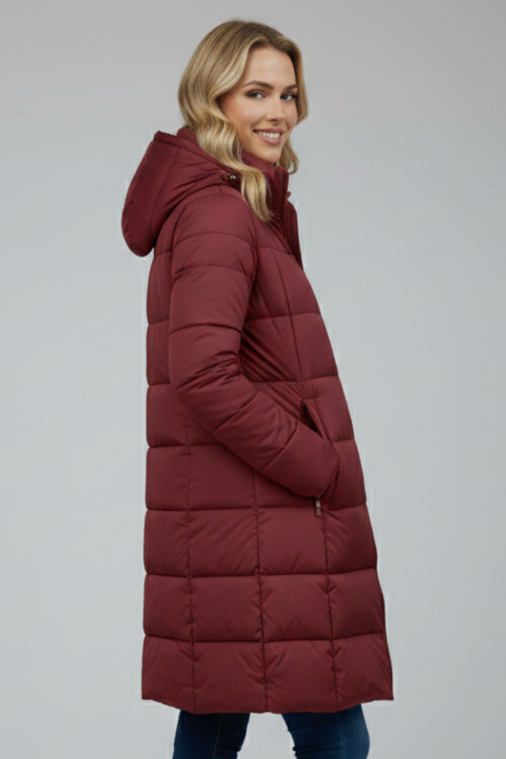 Porcia | Women's Long Puffer Jacket with Hood