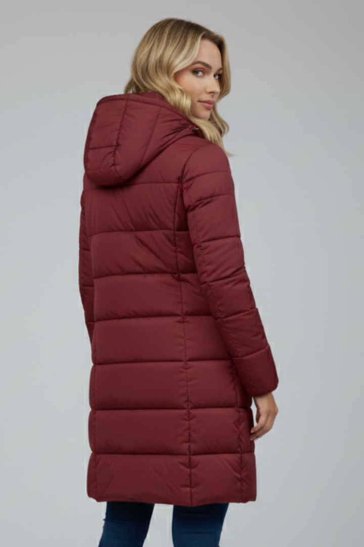 Porcia | Women's Long Puffer Jacket with Hood