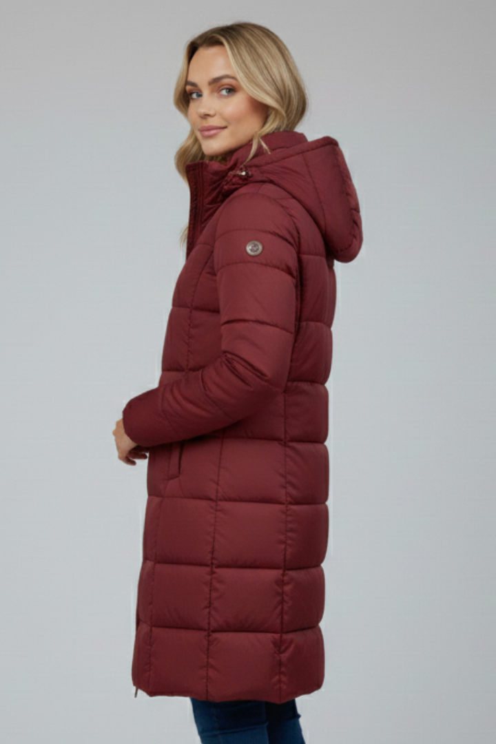 Porcia | Women's Long Puffer Jacket with Hood