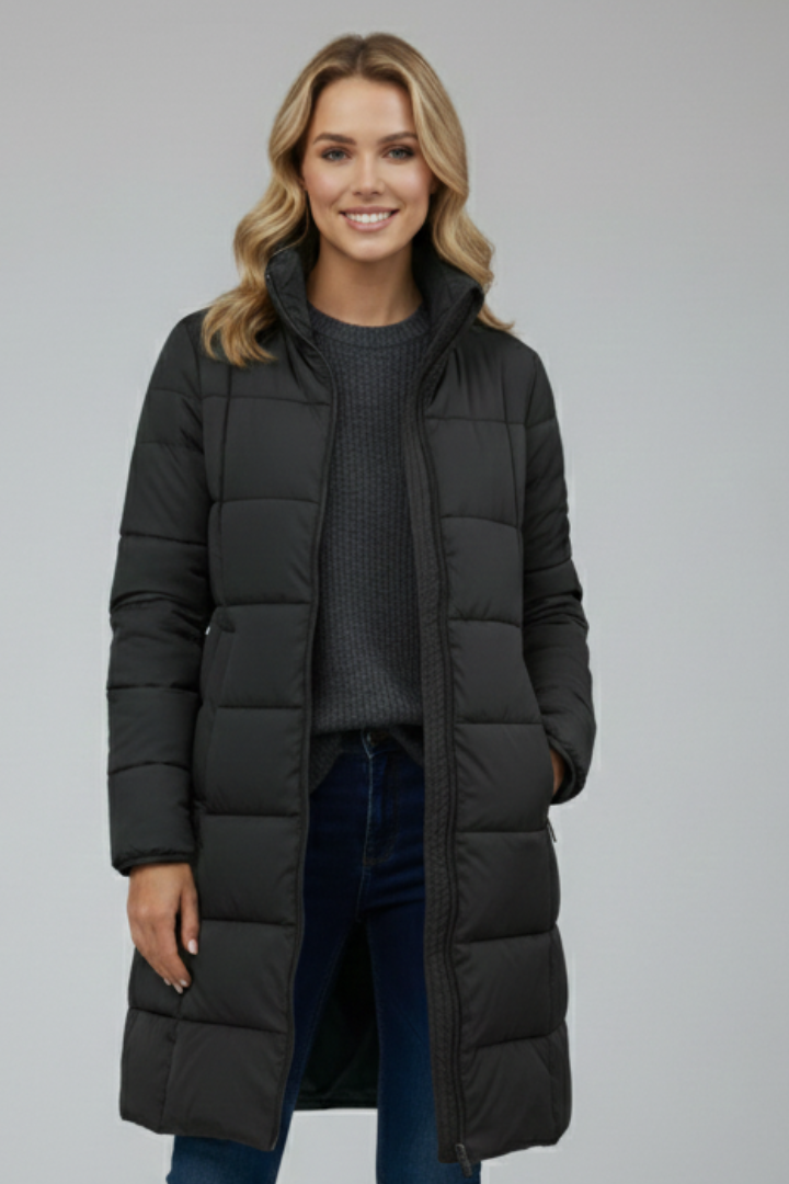 Porcia | Women's Long Puffer Jacket with Hood
