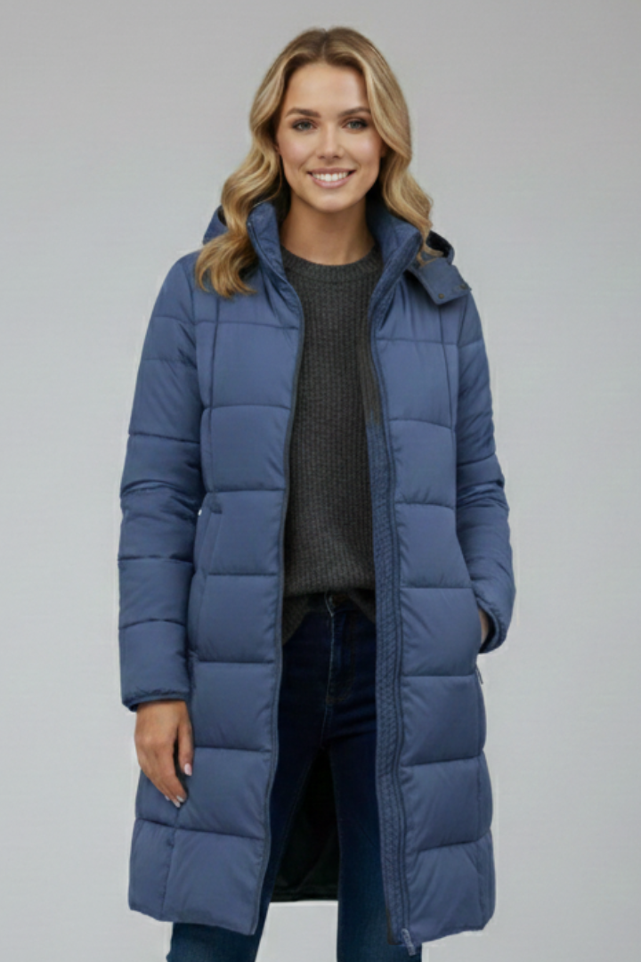 Porcia | Women's Long Puffer Jacket with Hood