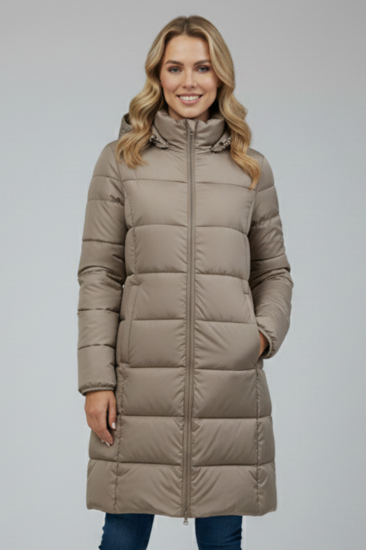 Porcia | Women's Long Puffer Jacket with Hood