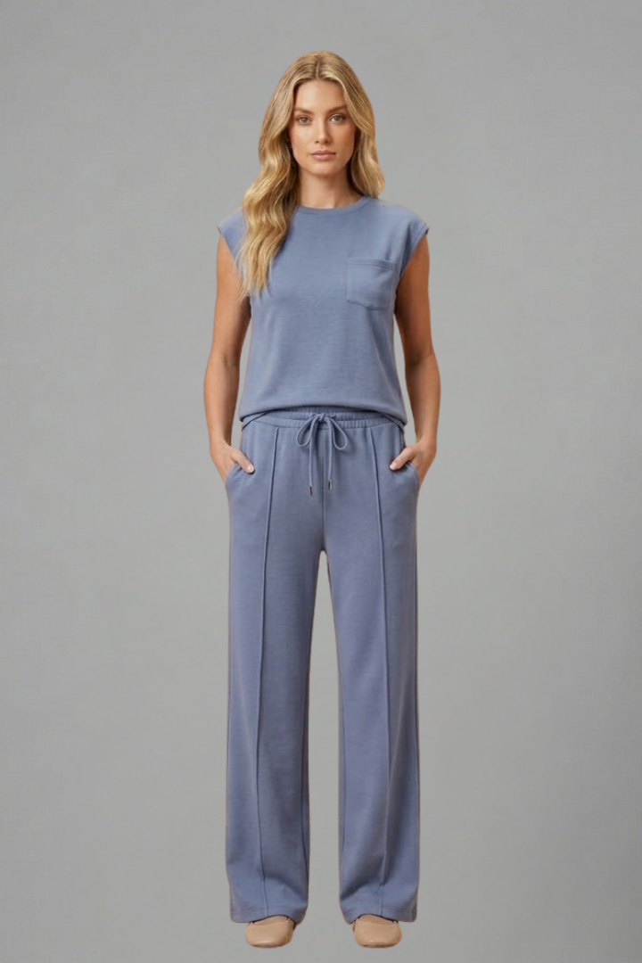 Hana | Women's Loungewear Set | Elastic Waistband Short Sleeves