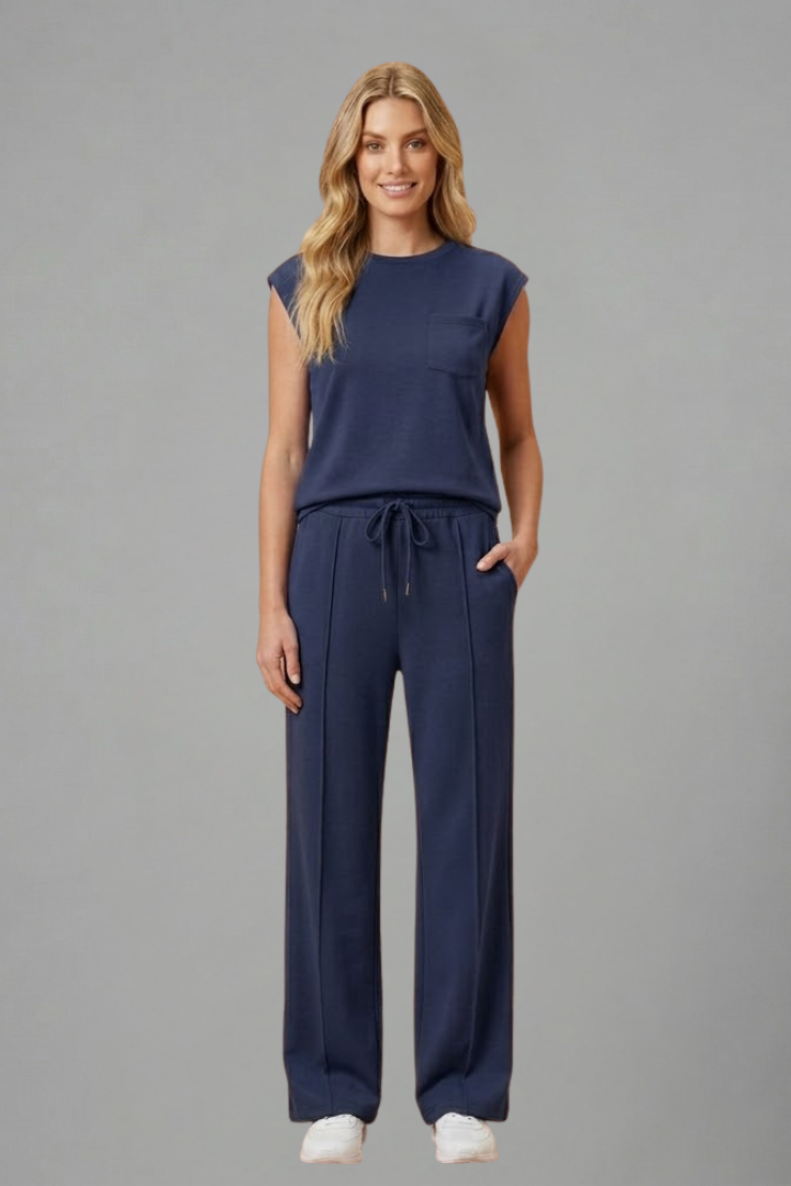 Hana | Women's Loungewear Set | Elastic Waistband Short Sleeves