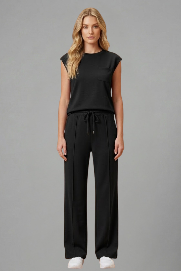 Hana | Women's Loungewear Set | Elastic Waistband Short Sleeves