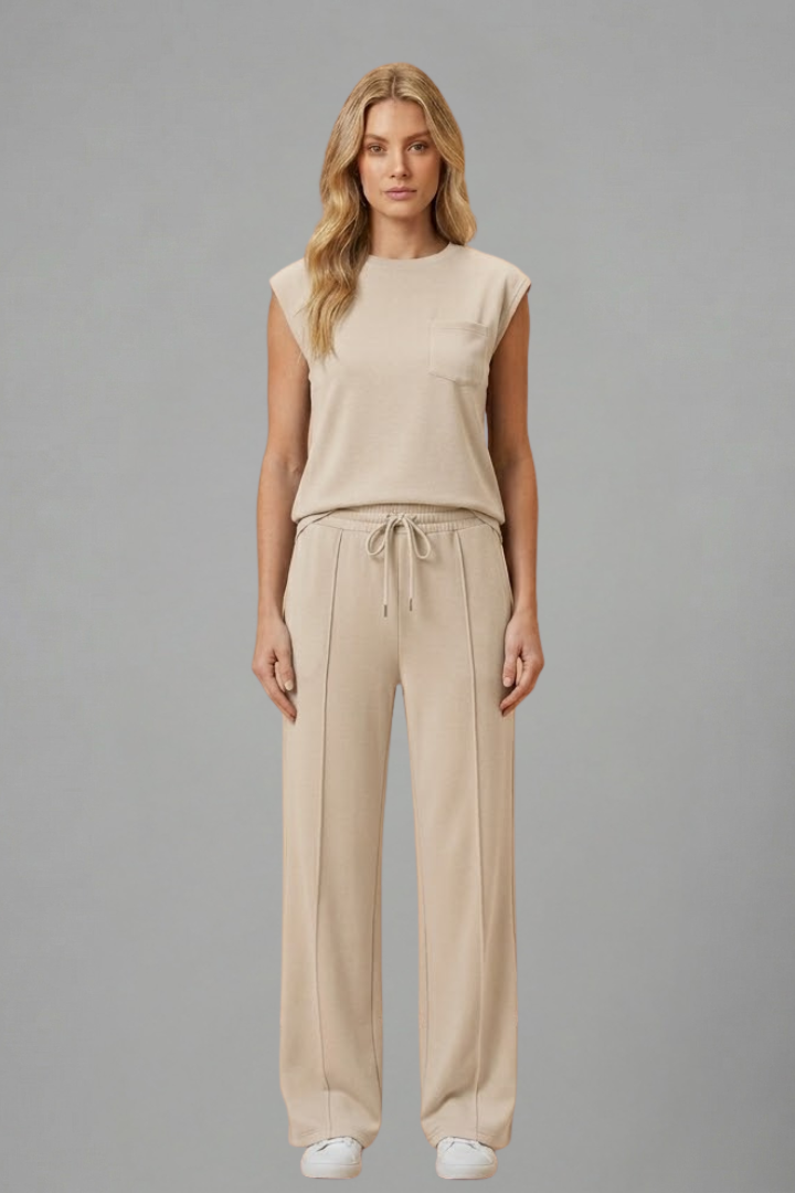 Hana | Women's Loungewear Set | Elastic Waistband Short Sleeves