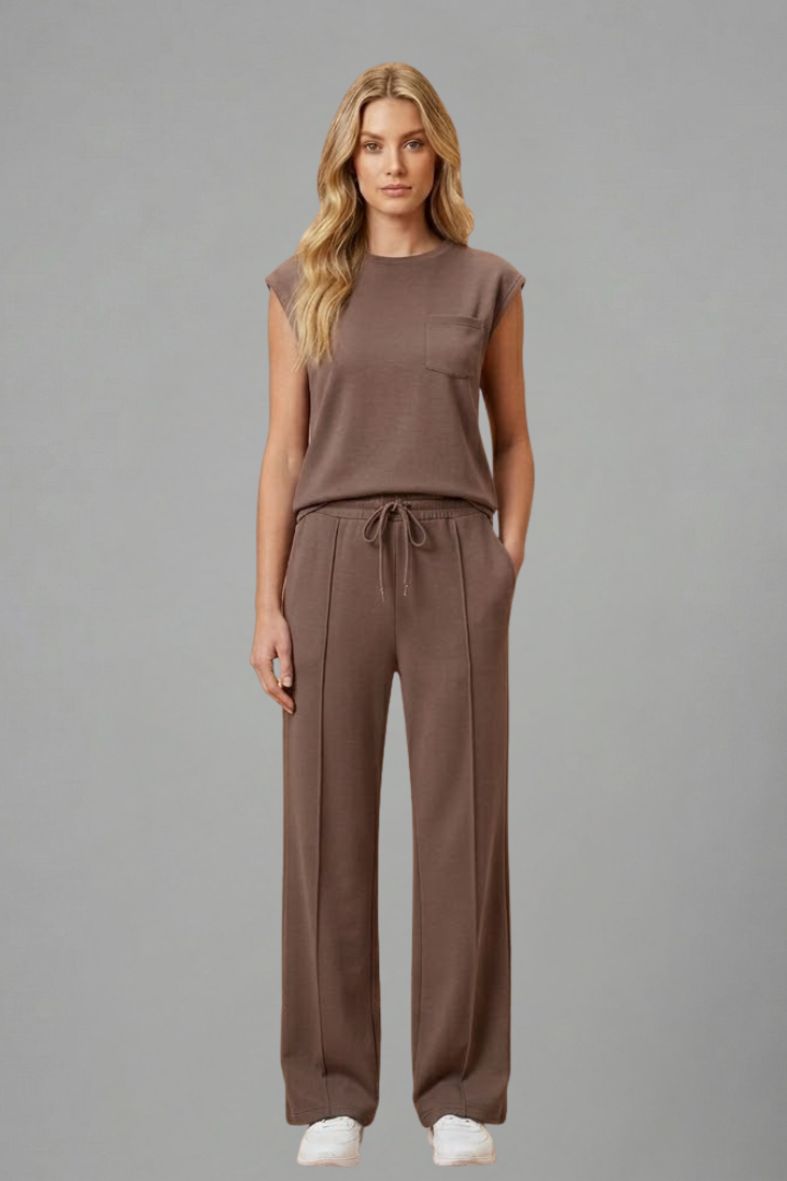 Hana | Women's Loungewear Set | Elastic Waistband Short Sleeves