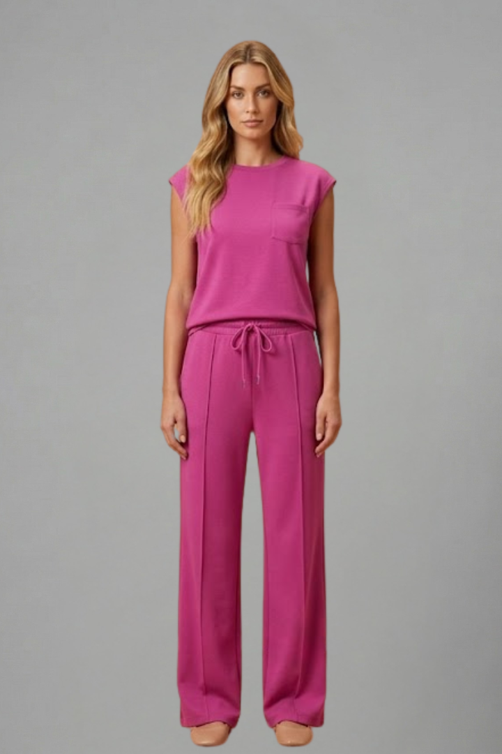 Hana | Women's Loungewear Set | Elastic Waistband Short Sleeves
