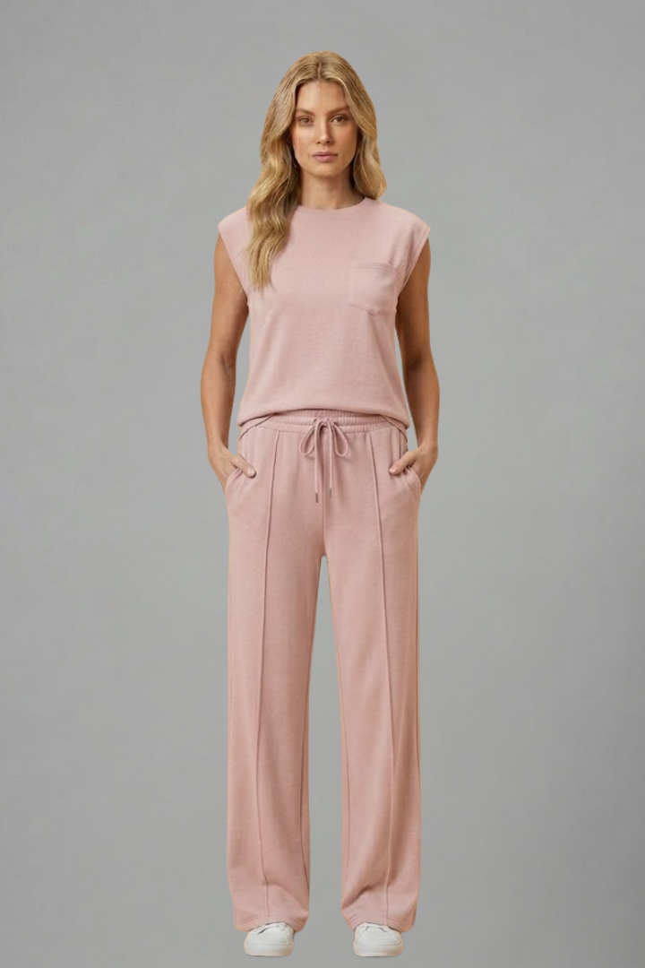 Hana | Women's Loungewear Set | Elastic Waistband Short Sleeves