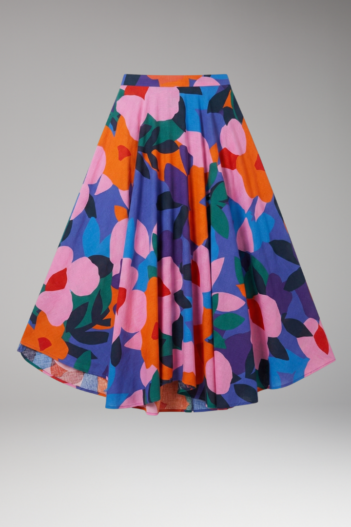 Elgiva | Women's Maxi Skirt | Elastic Waist Graphic Print
