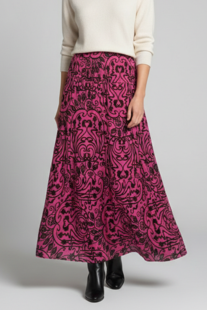 Maya | Women's Maxi Skirt | Elastic Waist Printed