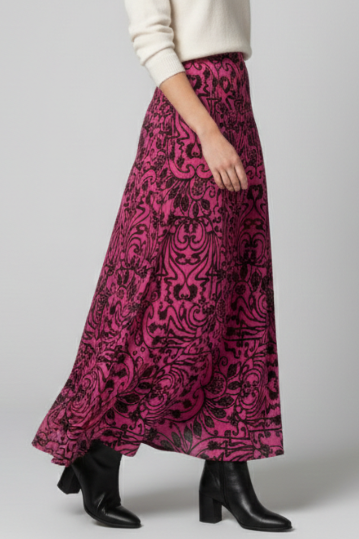 Maya | Women's Maxi Skirt | Elastic Waist Printed