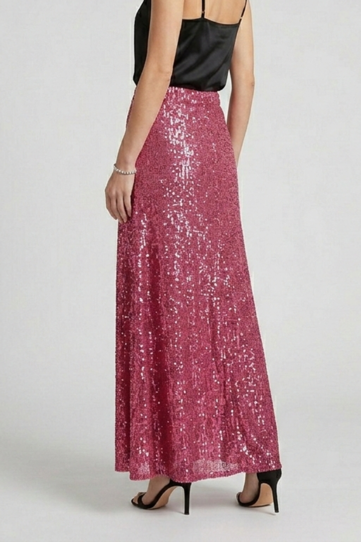 Rae | Women's Maxi Skirt | Elastic Waist Sequin