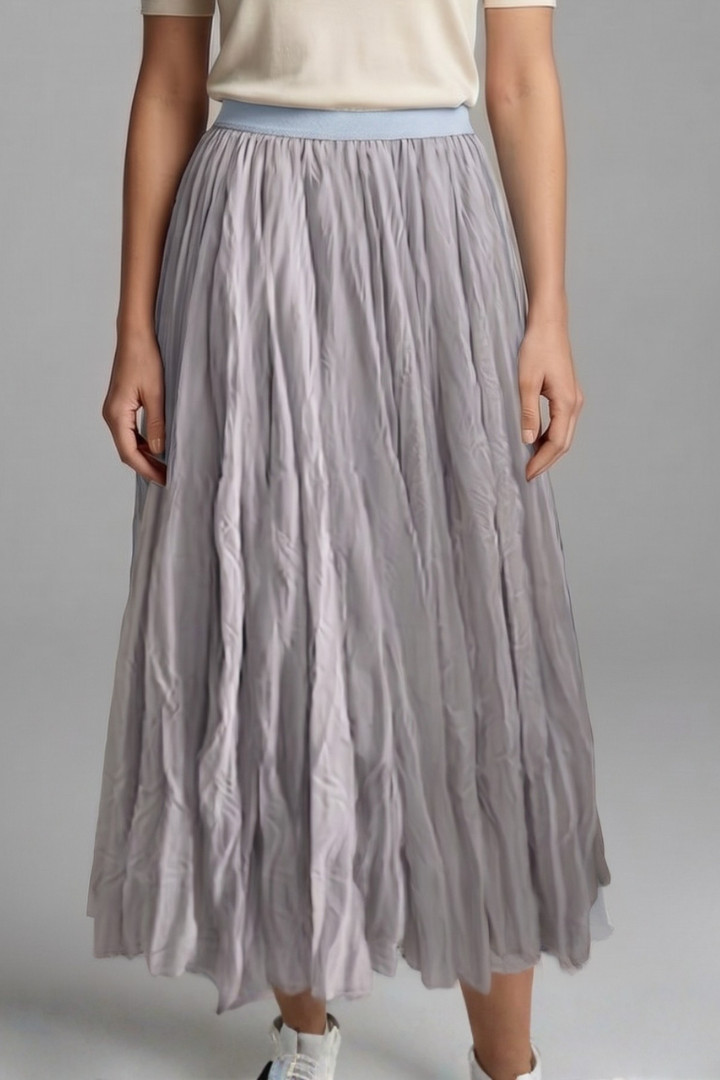 Wigburg | Women's Maxi Skirt | Elastic Waistband Pleated