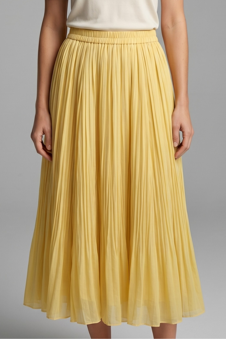 Wigburg | Women's Maxi Skirt | Elastic Waistband Pleated