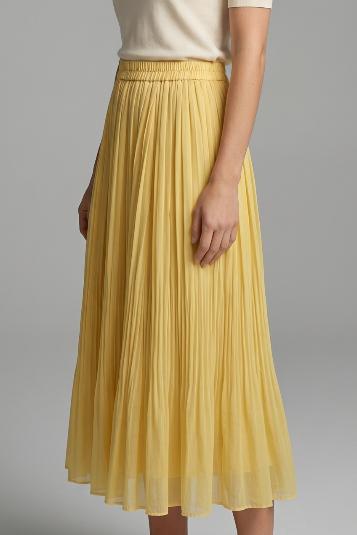 Wigburg | Women's Maxi Skirt | Elastic Waistband Pleated