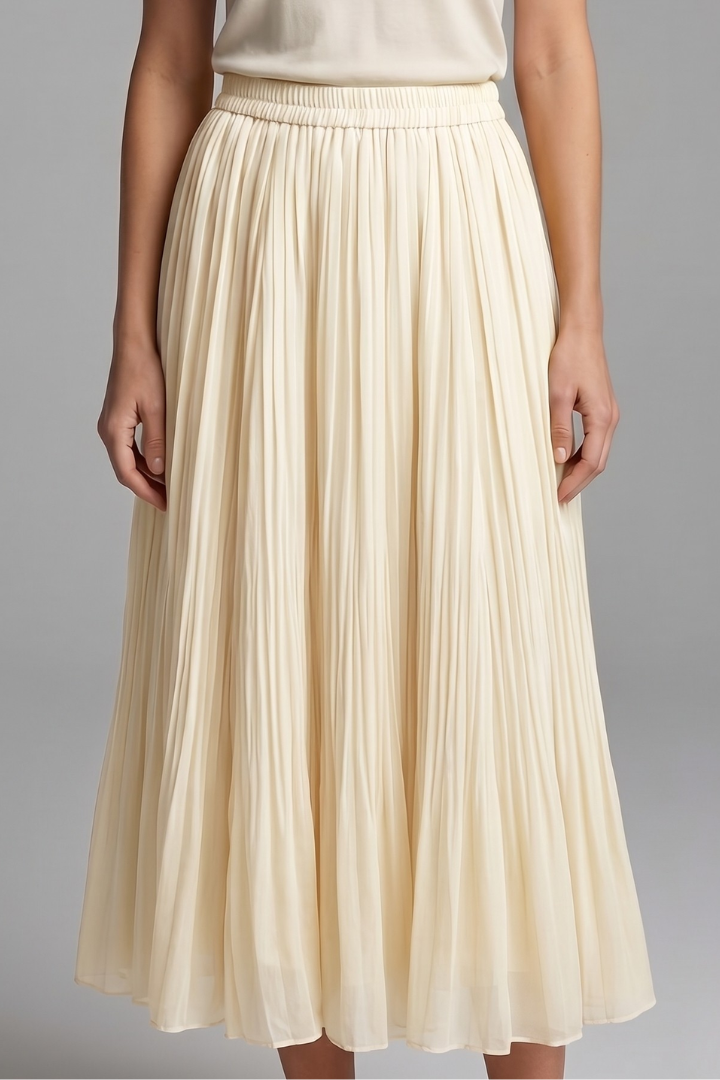 Wigburg | Women's Maxi Skirt | Elastic Waistband Pleated
