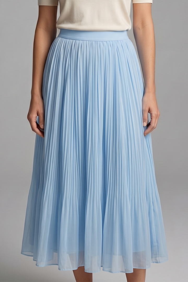 Wigburg | Women's Maxi Skirt | Elastic Waistband Pleated