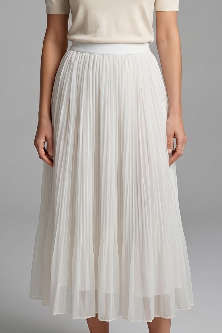Wigburg | Women's Maxi Skirt | Elastic Waistband Pleated