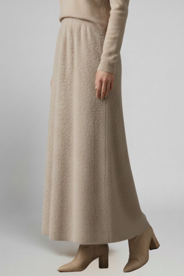 Tala | Women's Maxi Skirt | Elastic Waistband Textured