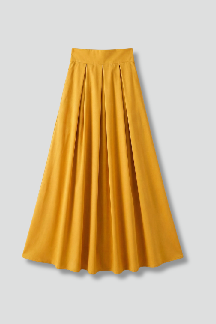 Quinn | Women's Maxi Skirt | High Waist Pleated Front