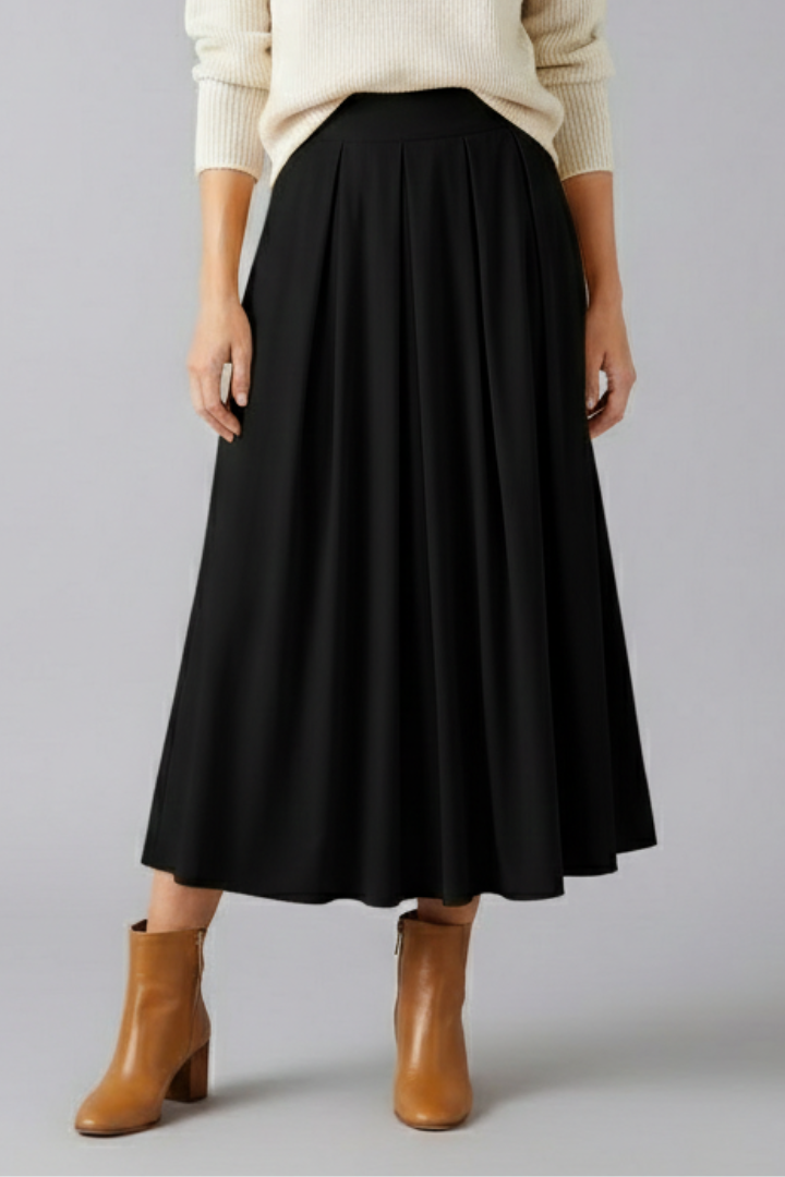Quinn | Women's Maxi Skirt | High Waist Pleated Front