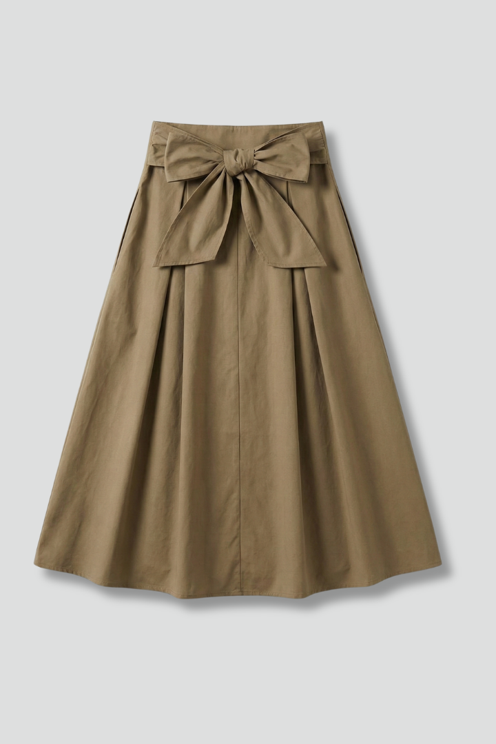 Xara | Women's Midi Skirt | High Waist Bow Detail