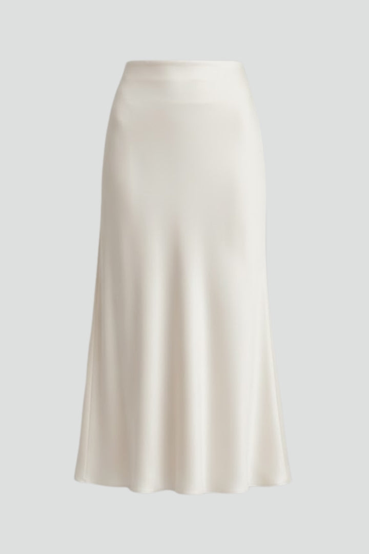 Nova | Women's Midi Skirt | High Waist Draped Cut