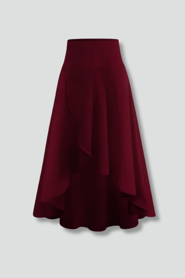 Zara | Women's Midi Skirt | Layered Hem High Waist