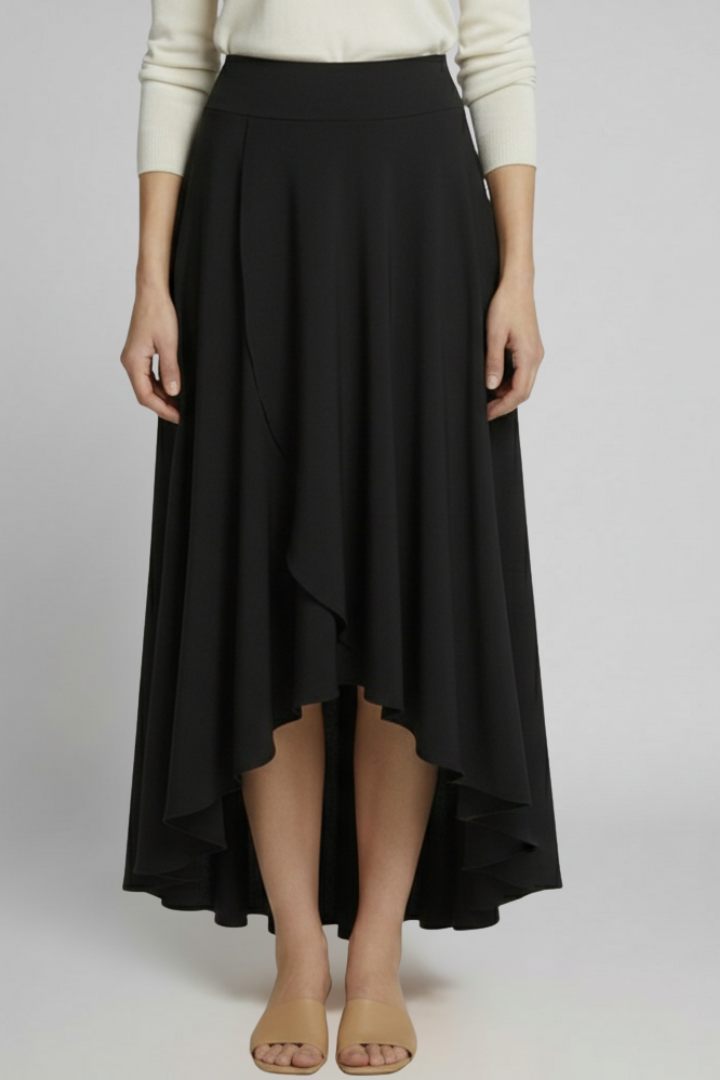 Zara | Women's Midi Skirt | Layered Hem High Waist