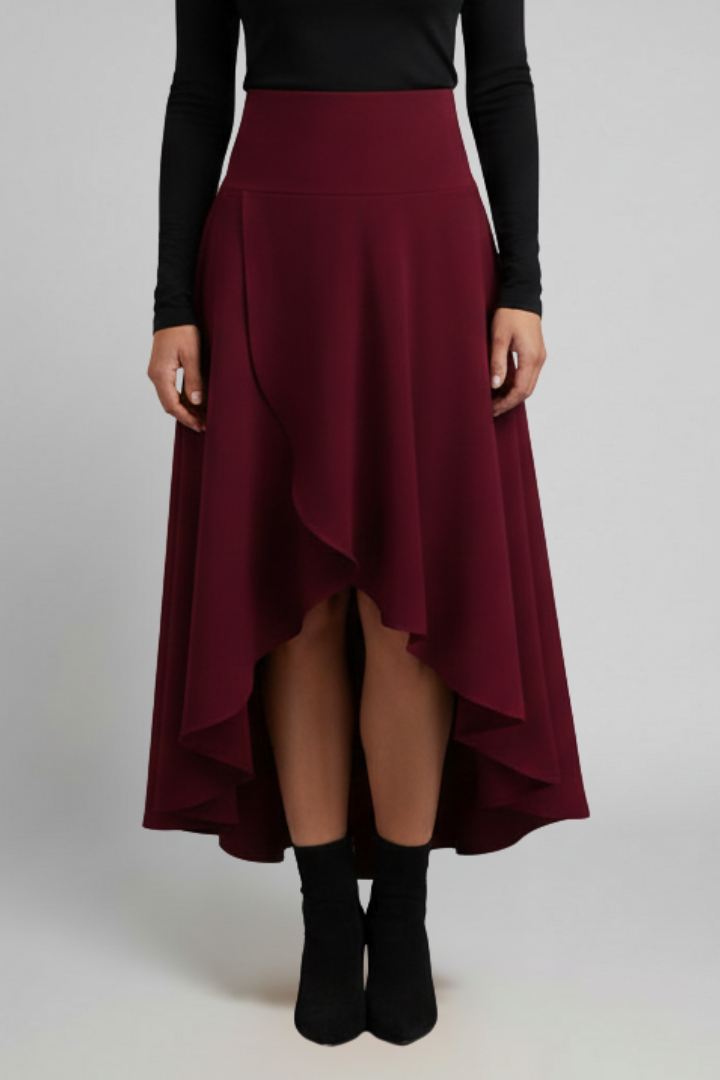 Zara | Women's Midi Skirt | Layered Hem High Waist